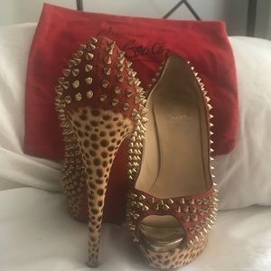 Christian Louboutin Lady Peep Spike Platform